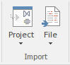 Part of the Code ribbon in Sparx Systems Enterprise Architect.