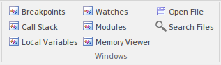 Part of the Execute ribbon in Sparx Systems Enterprise Architect.