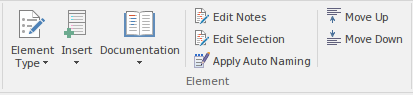 Part of the Specification Manager ribbon in Sparx Systems Enterprise Architect.