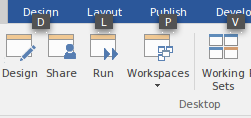 On holding down the Alt key, the ribbon will show the shortcut keys for all the commands.